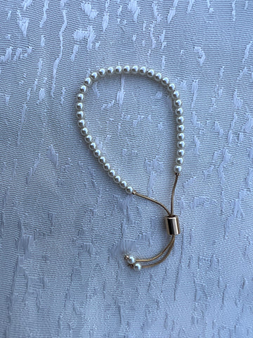 4mm Pearl Adjustable Bracelet